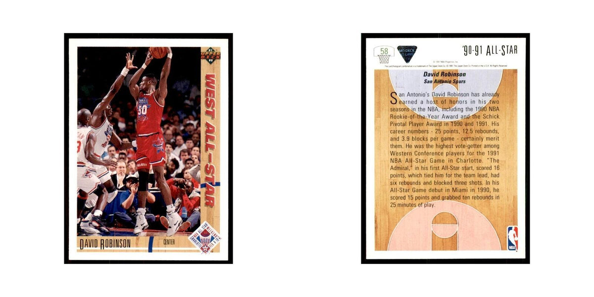 1991 Upper Deck David Robinson Basketball Cards #58