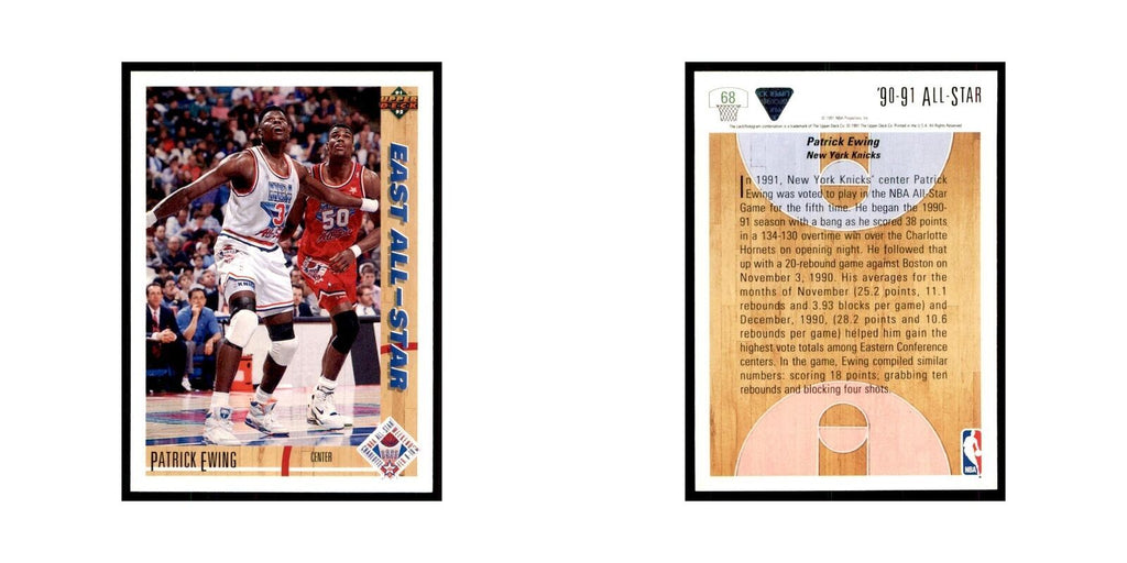 1991 Upper Deck Patrick Ewing Basketball Cards #68