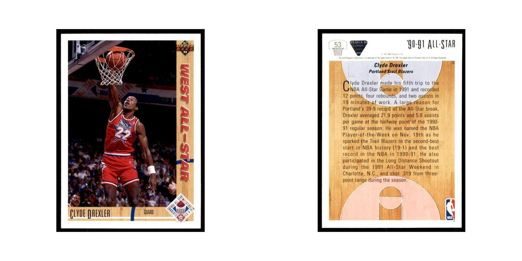 1991 Upper Deck Clyde Drexler Basketball Cards #53