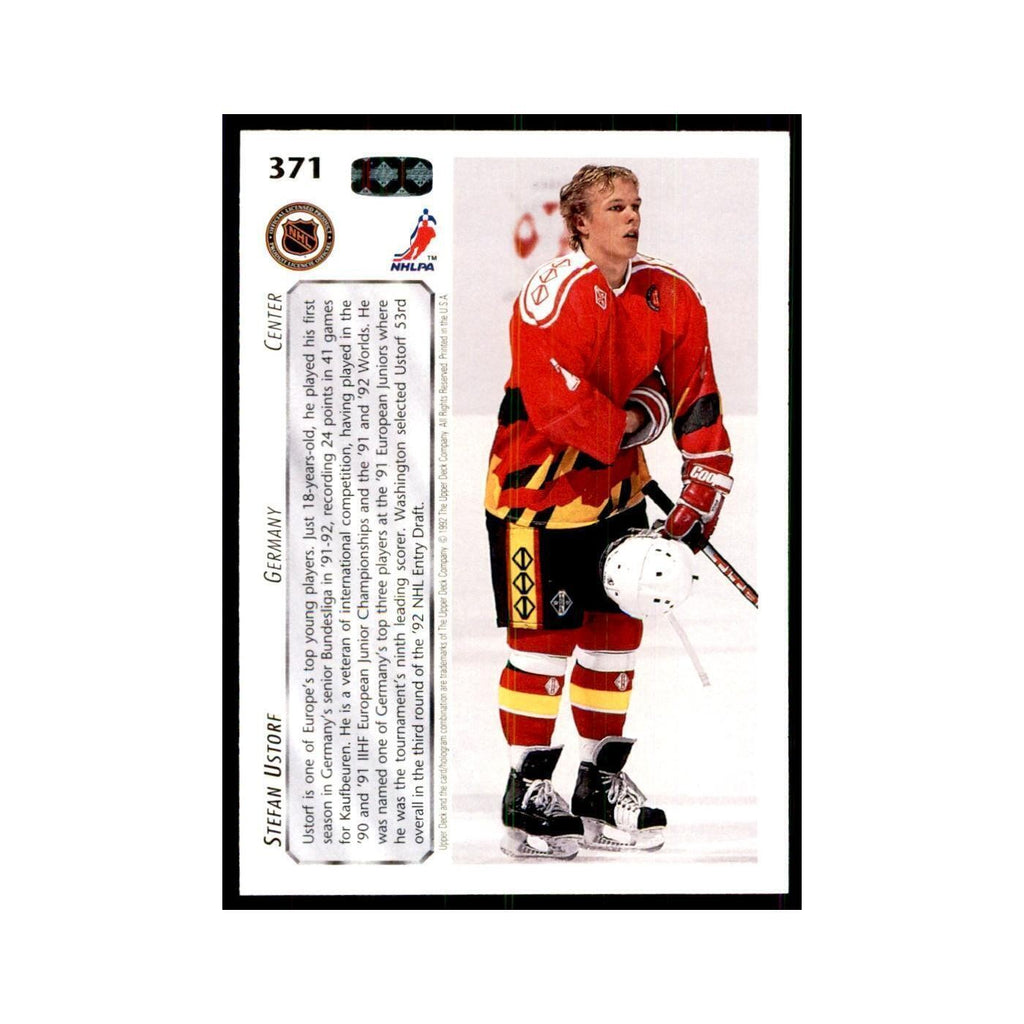 1992 Upper Deck Stefan Ustorf Hockey Cards #371