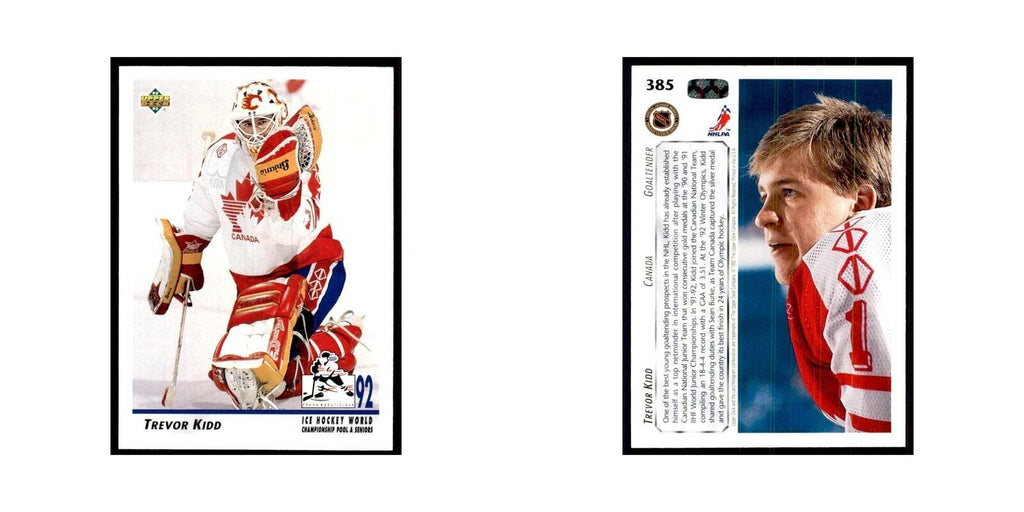1992 Upper Deck Trevor Kidd Hockey Cards #385