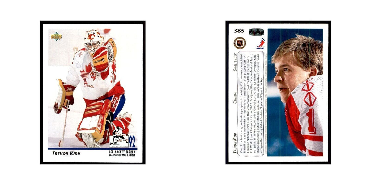 1992 Upper Deck Trevor Kidd Hockey Cards #385