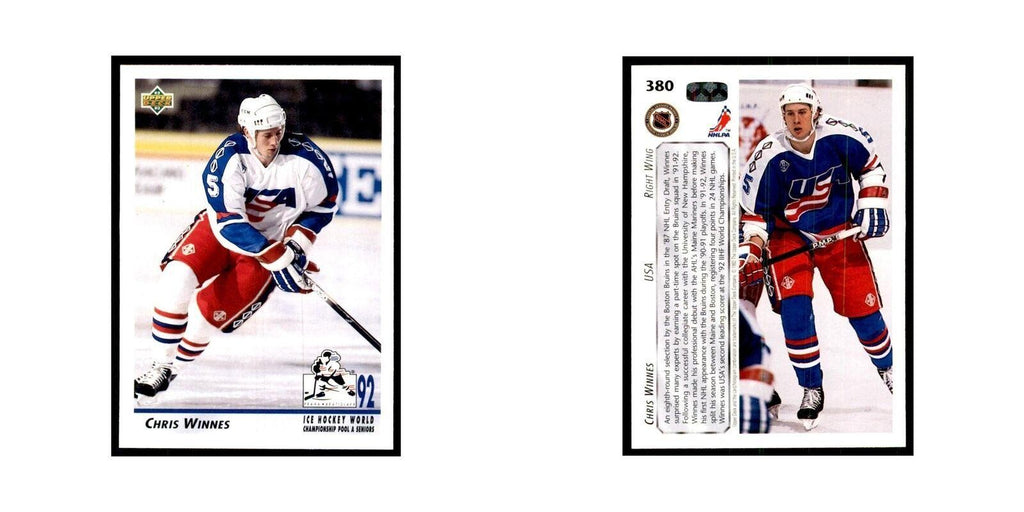 1992 Upper Deck Chris Winnes Hockey Cards #380