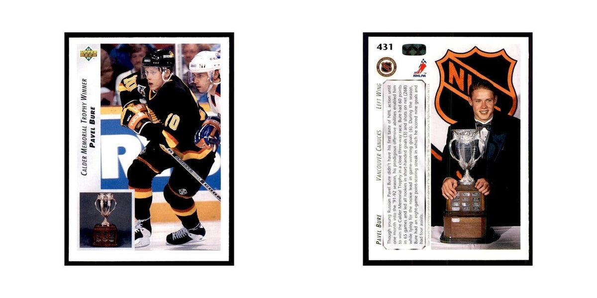 1992 Upper Deck Pavel Bure Hockey Cards #431