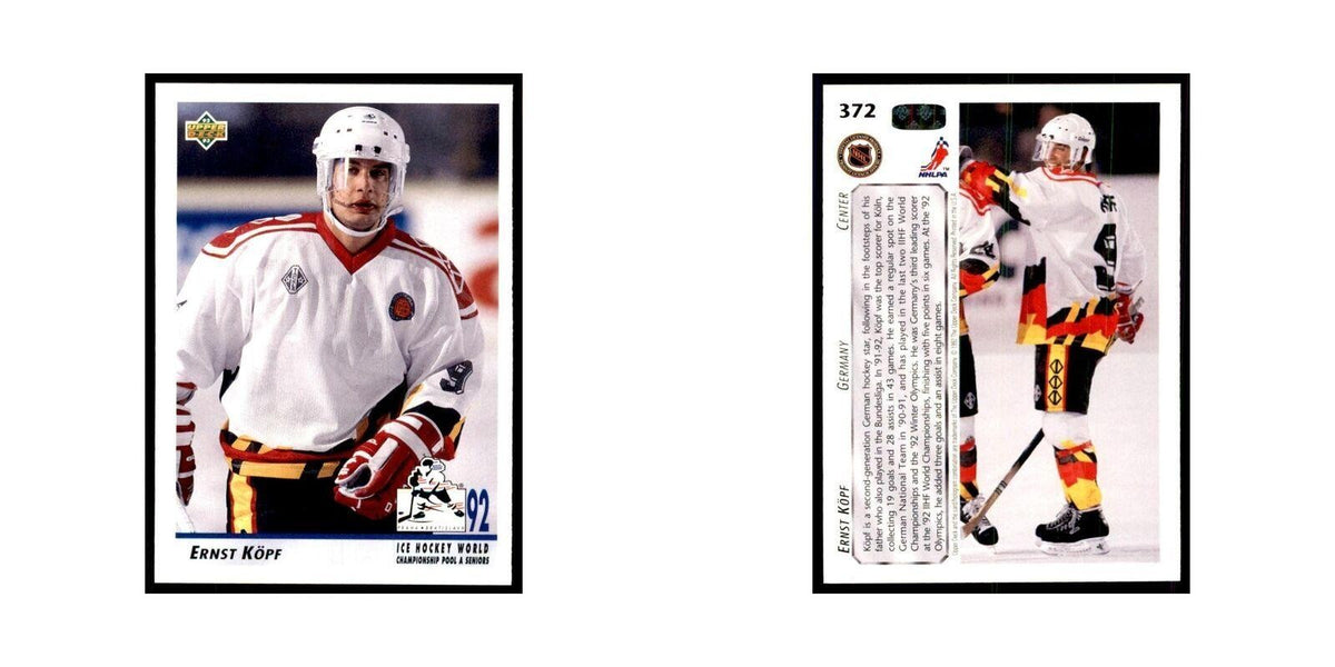 1992 Upper Deck Ernst Kopf Hockey Cards #372
