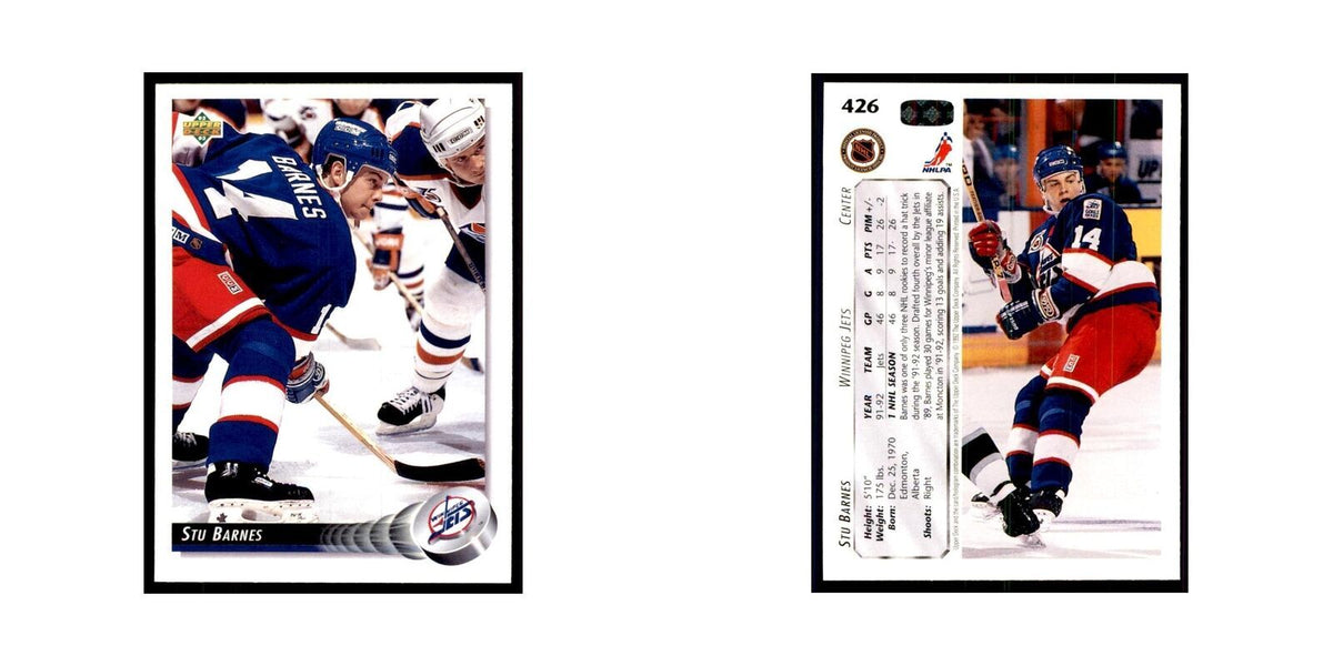 1992 Upper Deck Stu Barnes Hockey Cards #426