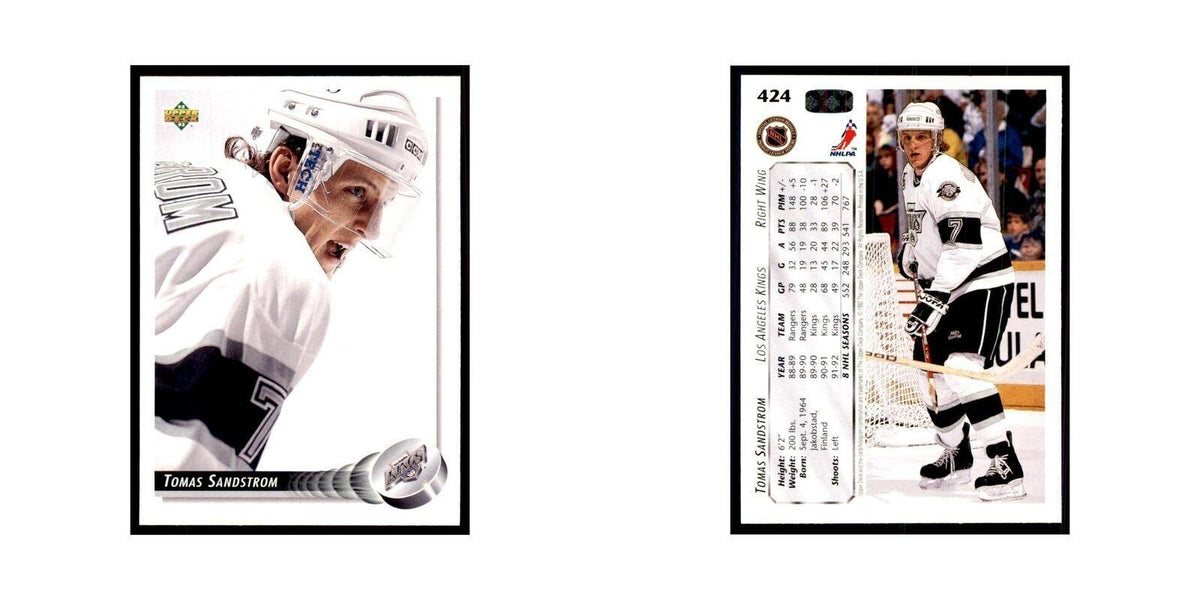 1992 Upper Deck Tomas Sandstrom Hockey Cards #424
