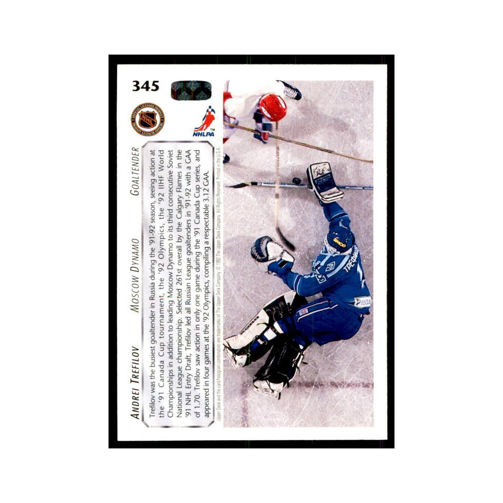 1992 Upper Deck Andrei Trefilov Hockey Cards #345
