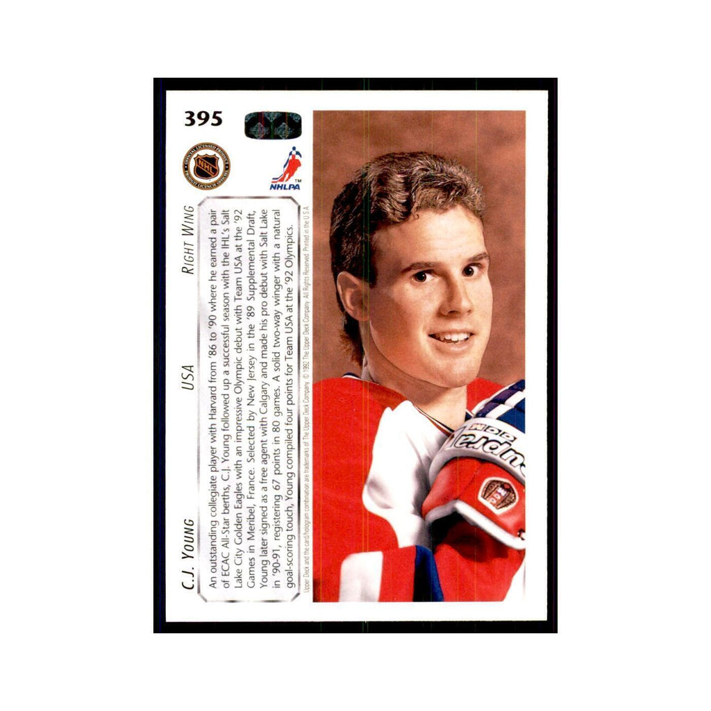 1992 Upper Deck C.J. Young Hockey Cards #395