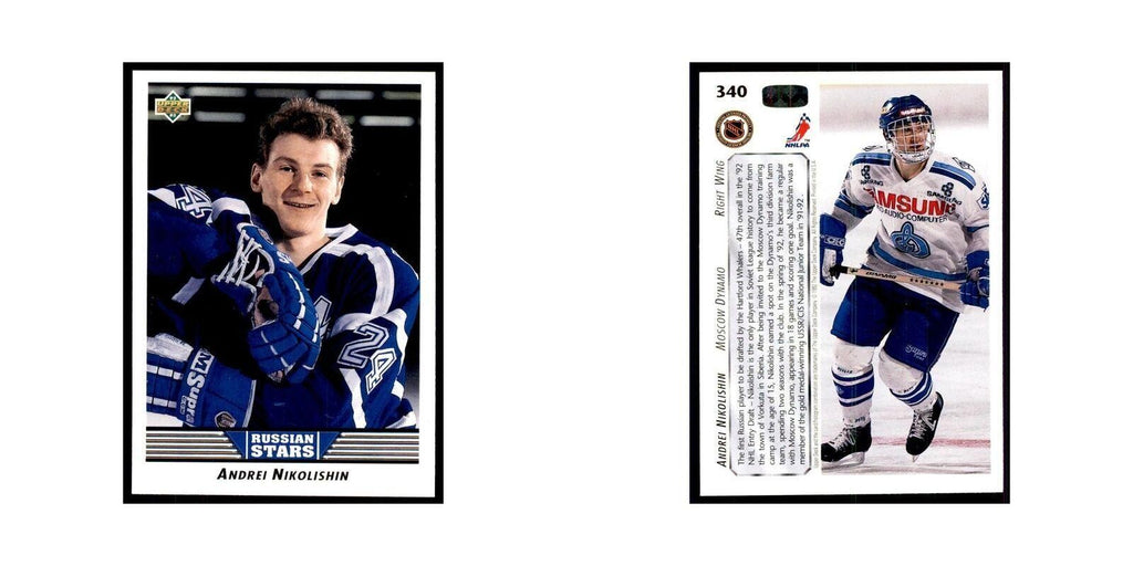 1992 Upper Deck Andrei Nikolishin Hockey Cards #340