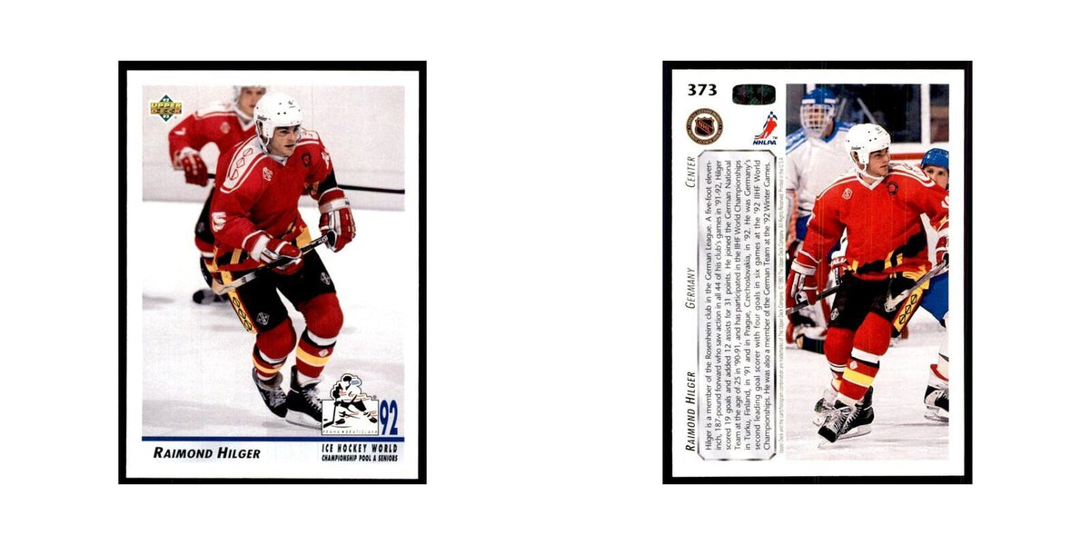 1992 Upper Deck Raimond Hilger Hockey Cards #373