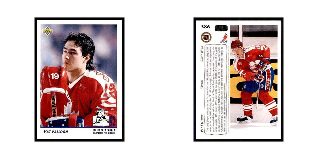 1992 Upper Deck Pat Falloon Hockey Cards #386