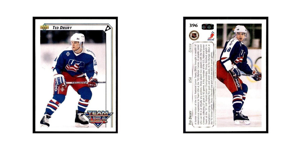 1992 Upper Deck Ted Drury Hockey Cards #396