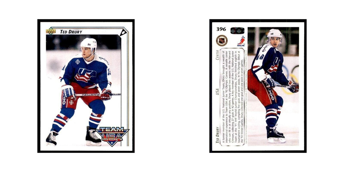 1992 Upper Deck Ted Drury Hockey Cards #396