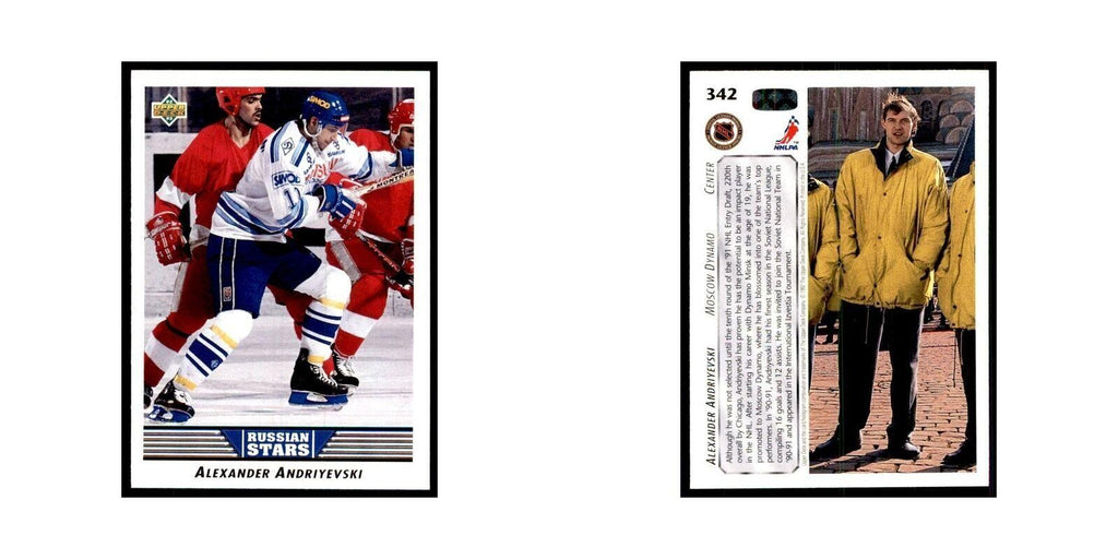 1992 Upper Deck Alexander Andriyevski Hockey Cards #342