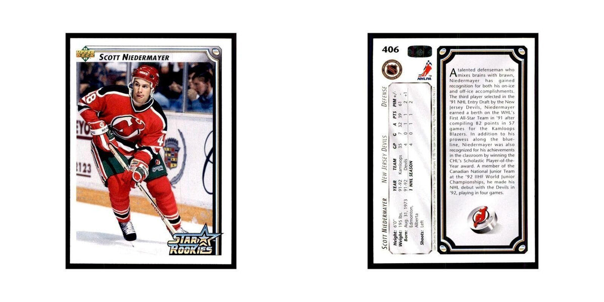 1992 Upper Deck Scott Niedermayer Hockey Cards #406