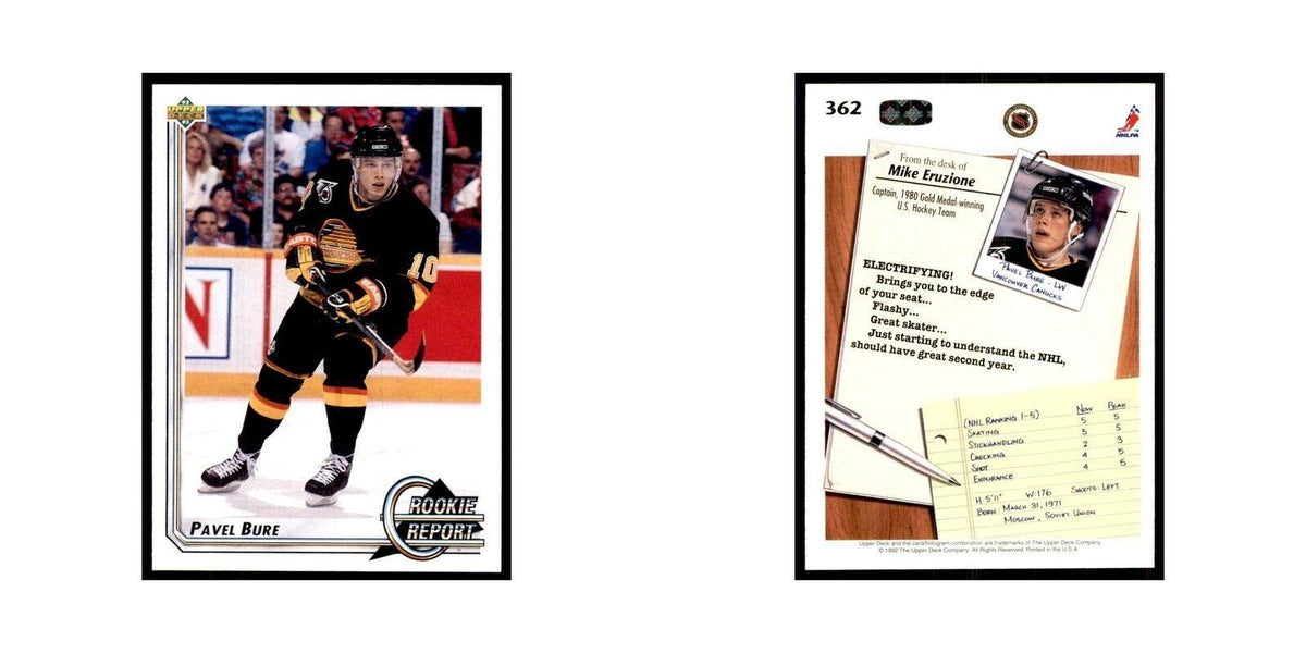 1992 Upper Deck Pavel Bure Hockey Cards #362