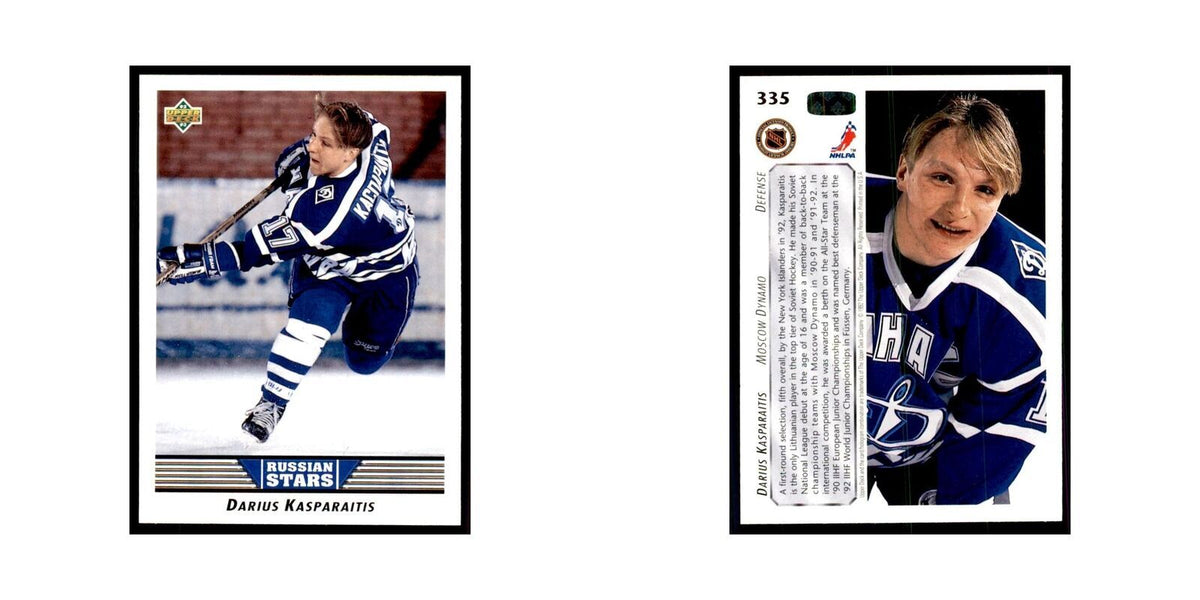 1992 Upper Deck Darius Kasparaitis Hockey Cards #335