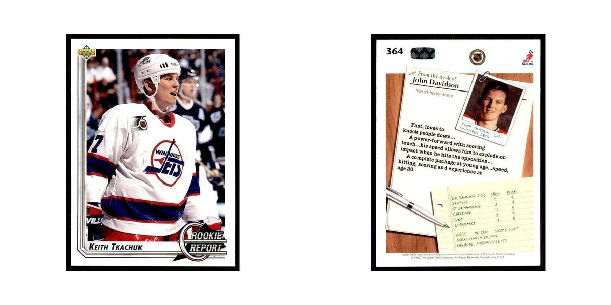 1992 Upper Deck Keith Tkachuk Hockey Cards #364