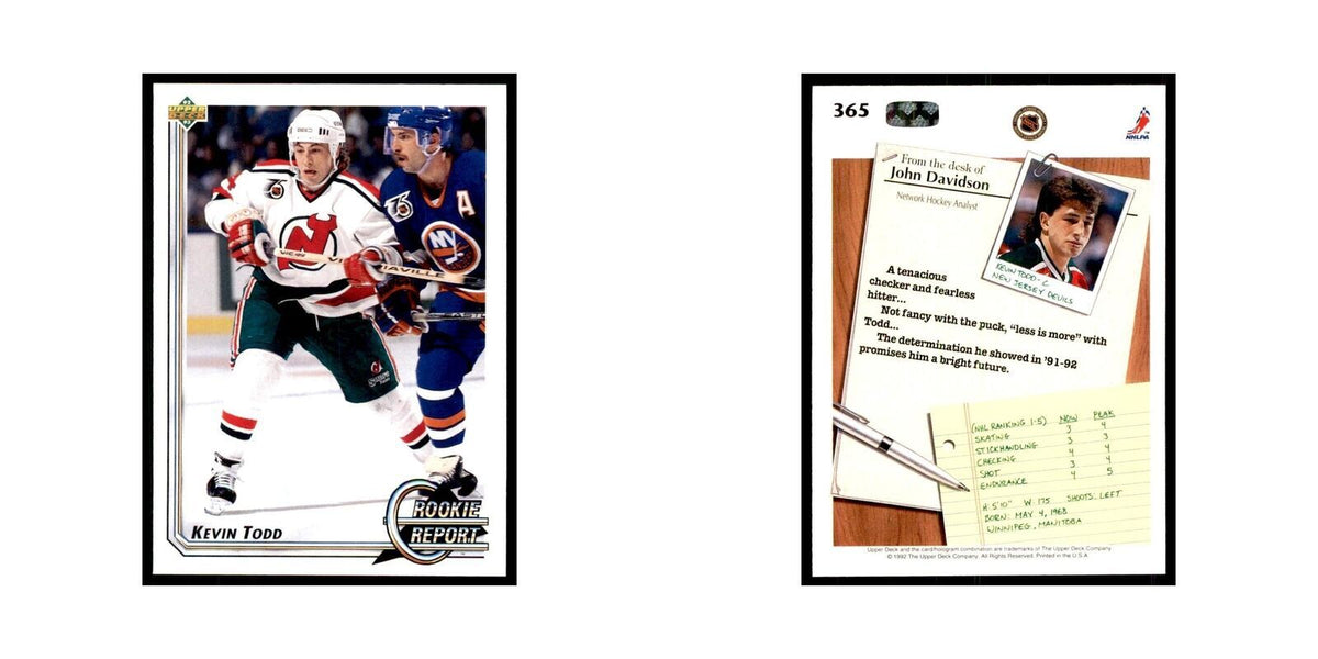 1992 Upper Deck Kevin Todd Hockey Cards #365