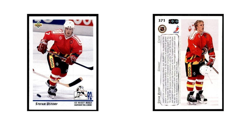 1992 Upper Deck Stefan Ustorf Hockey Cards #371