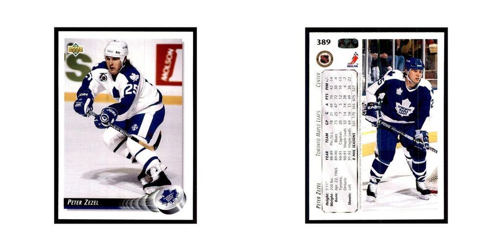 1992 Upper Deck Peter Zezel Hockey Cards #389