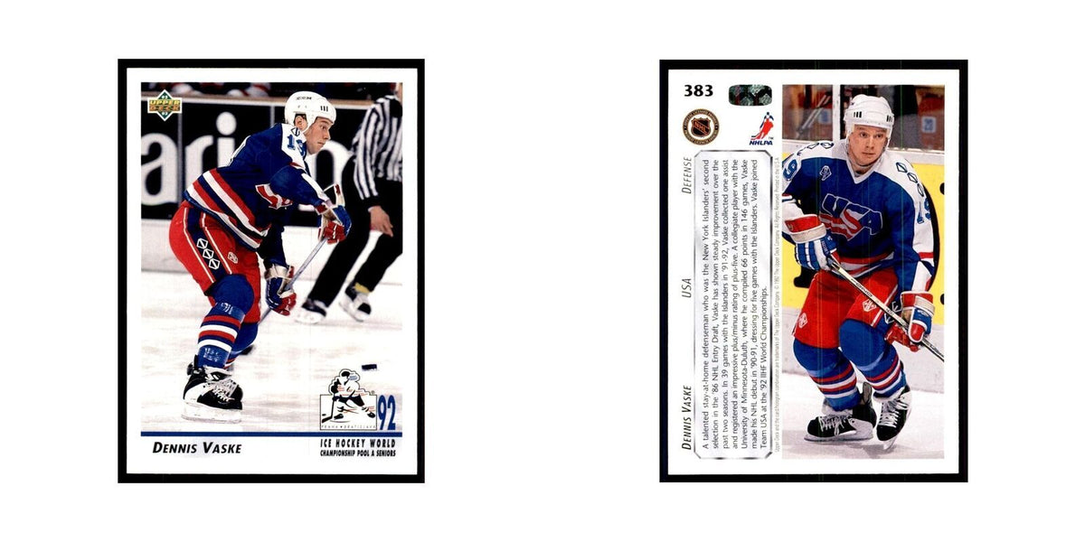 1992 Upper Deck Dennis Vaske Hockey Cards #383