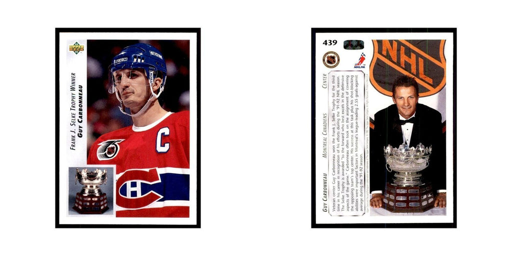 1992 Upper Deck Guy Carbonneau Hockey Cards #439