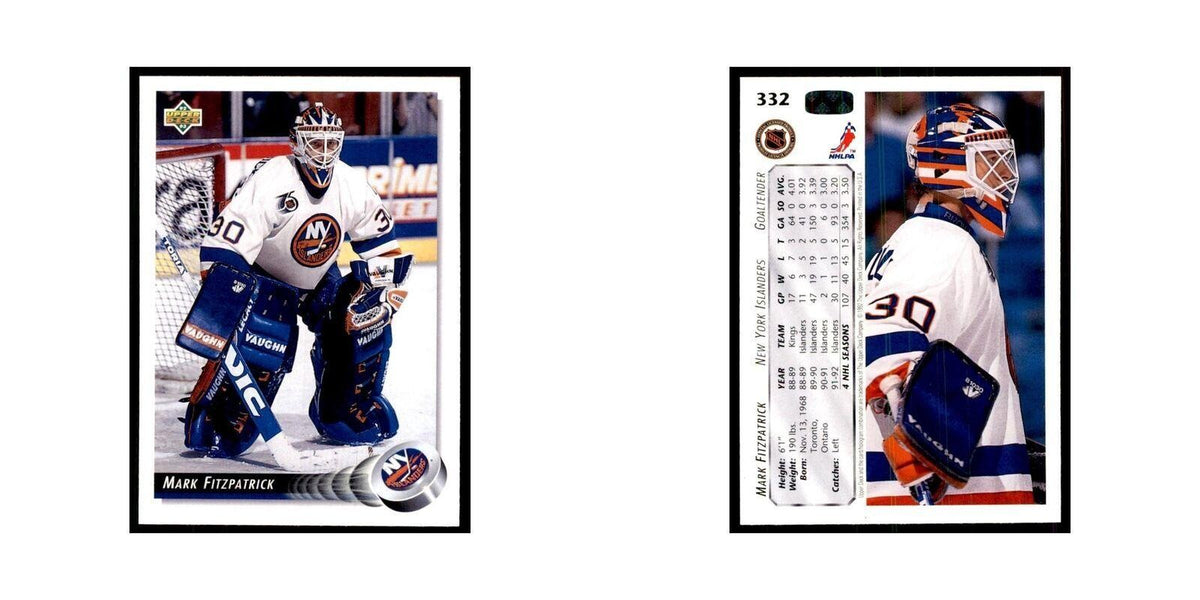 1992 Upper Deck Mark Fitzpatrick Hockey Cards #332