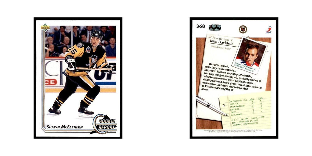 1992 Upper Deck Shawn McEachern Hockey Cards #368