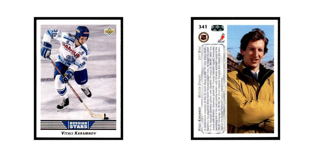 1992 Upper Deck Vitali Karamnov Hockey Cards #341