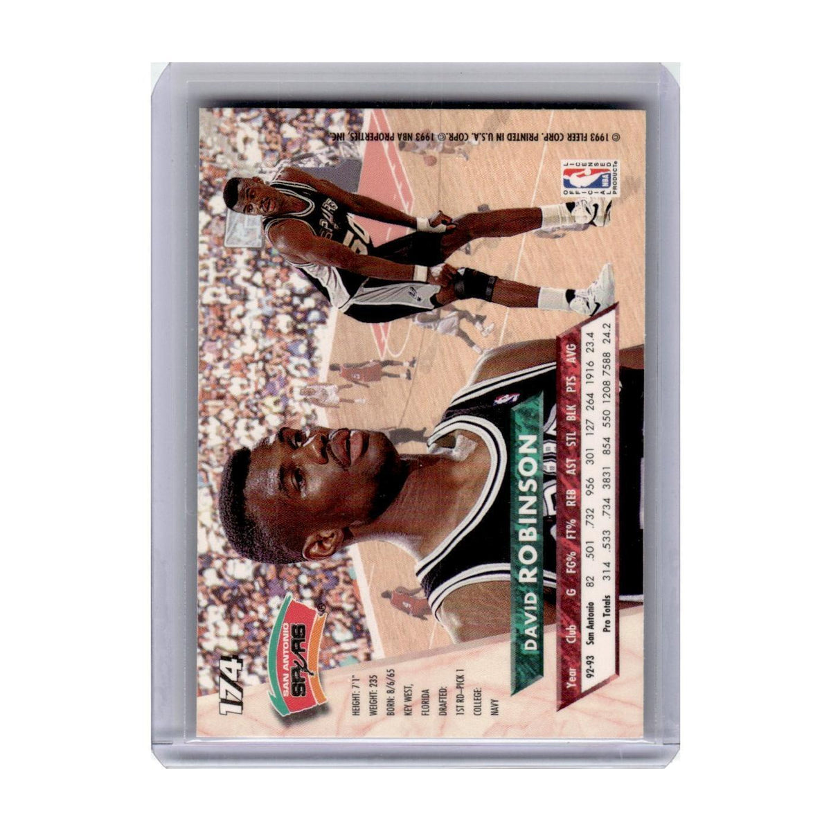 1993 Fleer Ultra David Robinson Spurs #174