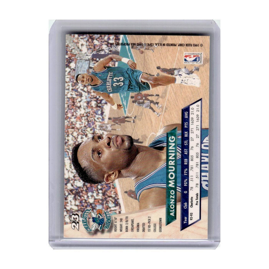 1993 Fleer Ultra Alonzo Mourning Hornets #23