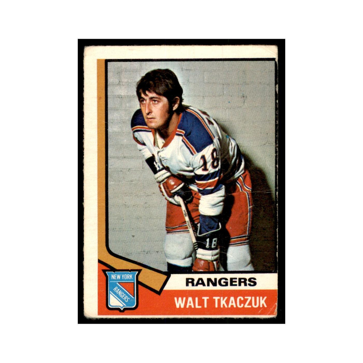 1974 O-Pee-Chee Walt Tkaczuk (Damaged) New York Rangers #119