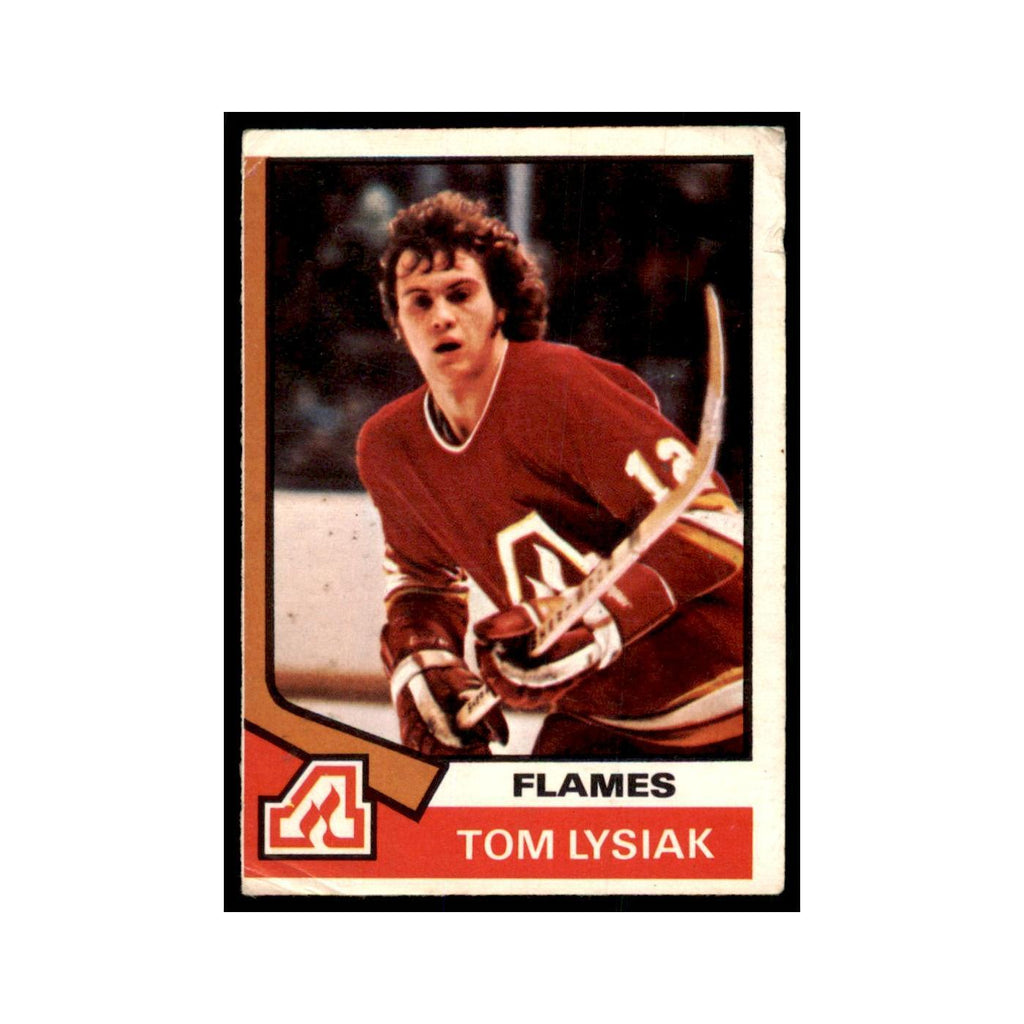 1974 O-Pee-Chee Tom Lysiak RC (Damaged) Atlanta Flames #68
