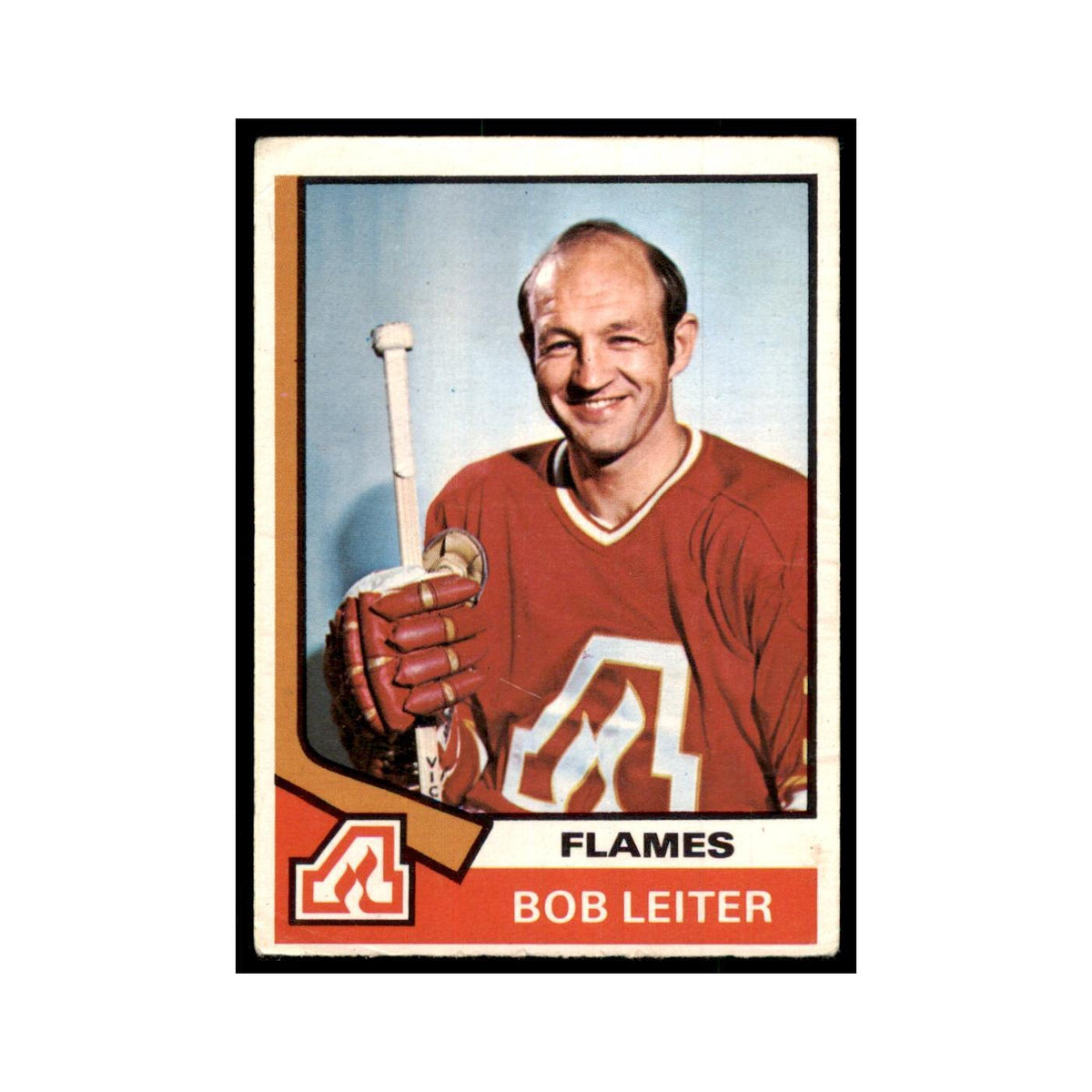 1974 O-Pee-Chee Bob Leiter (Damaged) Atlanta Flames #51