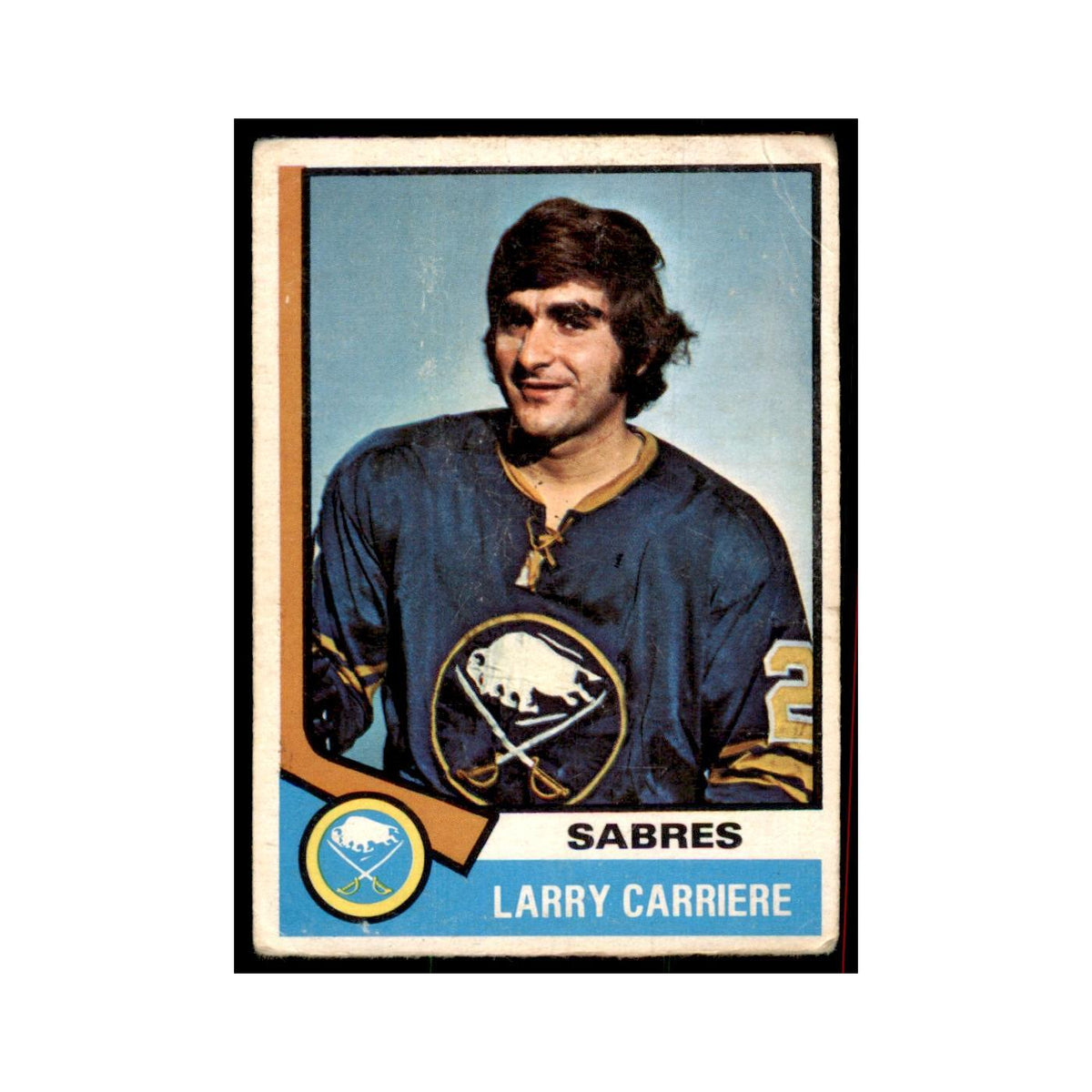 1974 O-Pee-Chee Larry Carriere (Damaged) Buffalo Sabres #43