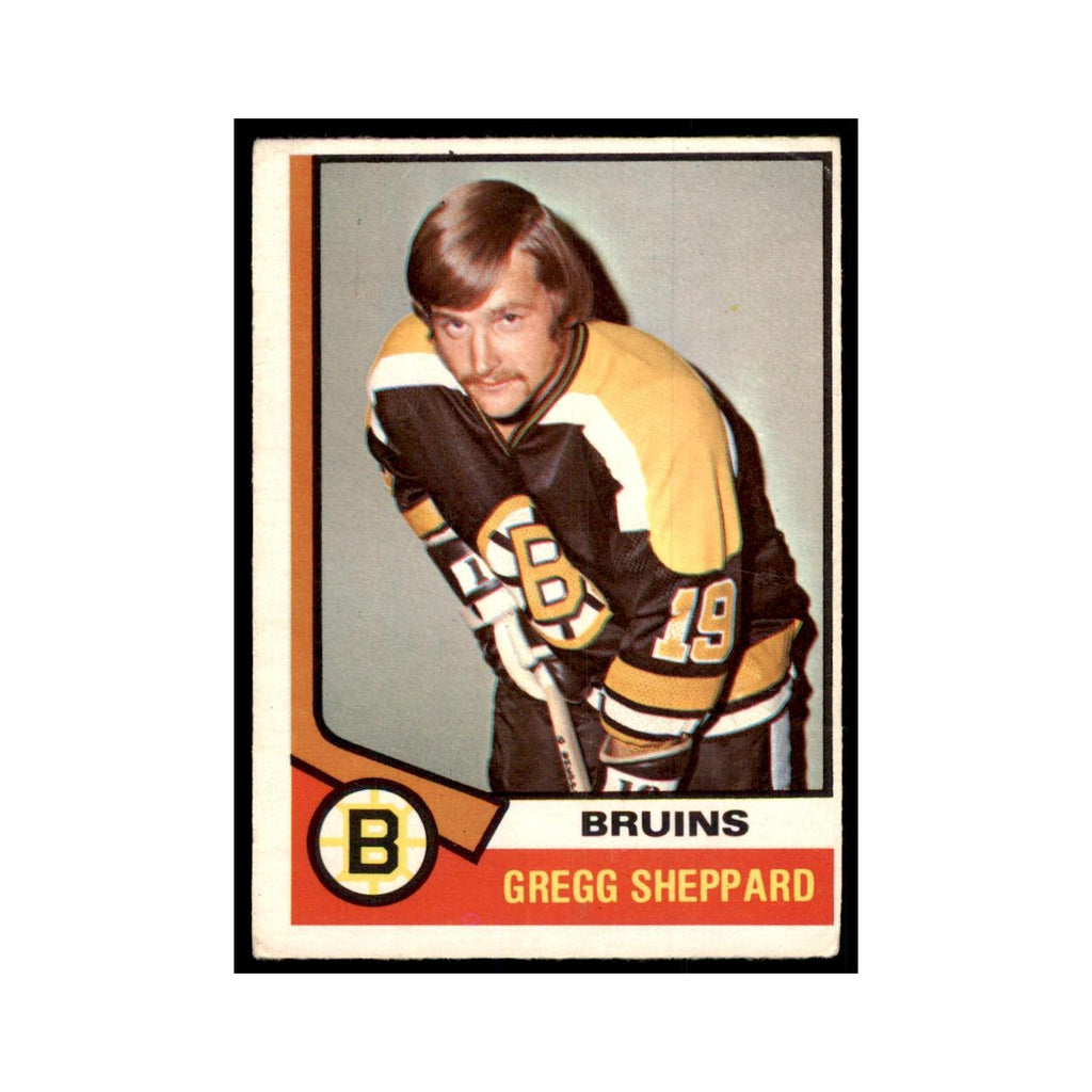 1974 O-Pee-Chee Gregg Sheppard (Damaged) Boston Bruins #184