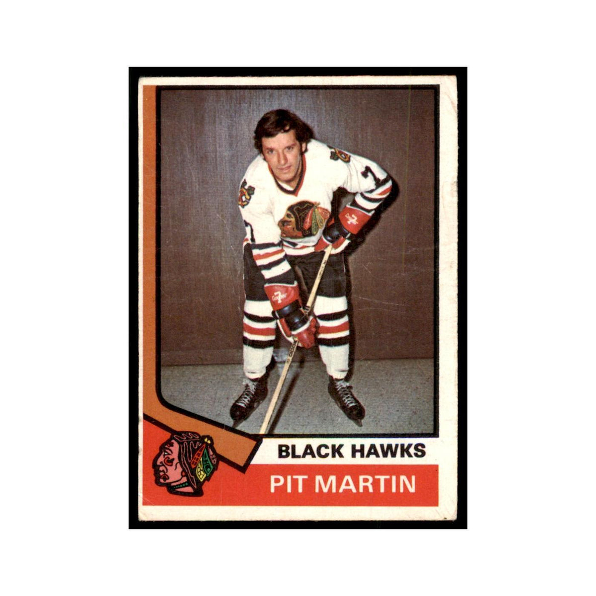 1974 O-Pee-Chee Pit Martin (Damaged) Chicago Blackhawks #58