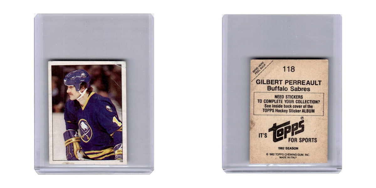 1982 Topps Stickers Gilbert Perreault Buffalo Sabres #118