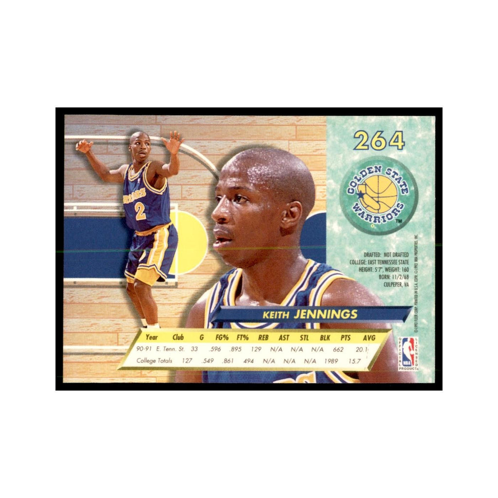1992 Fleer Ultra Keith Jennings RC Basketball Cards #264