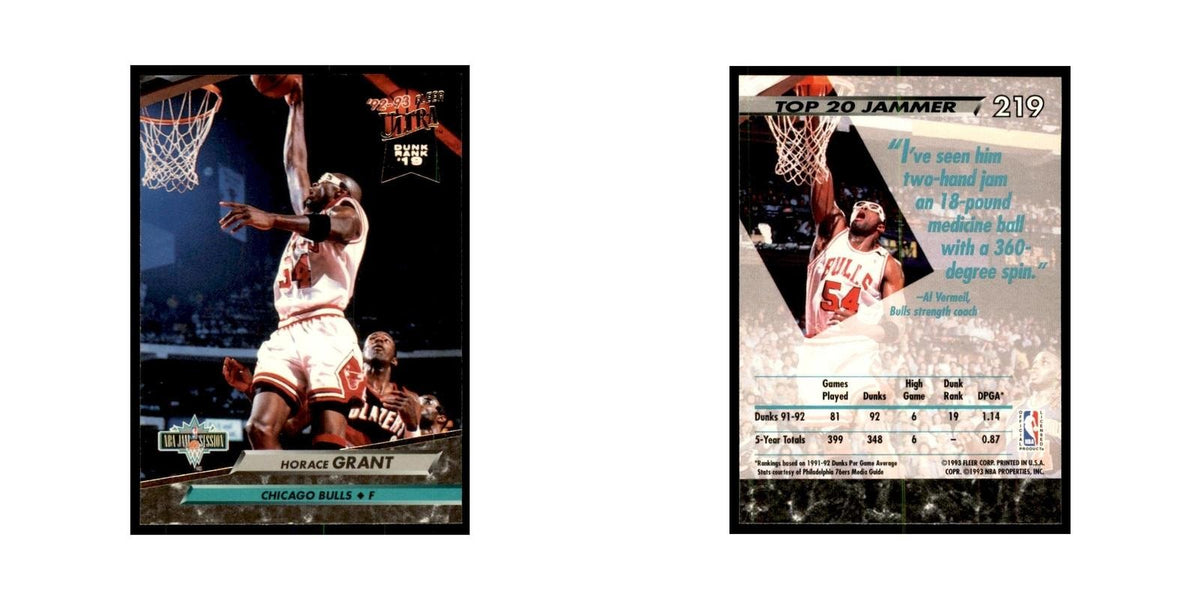 1992 Fleer Ultra Horace Grant Basketball Cards #219