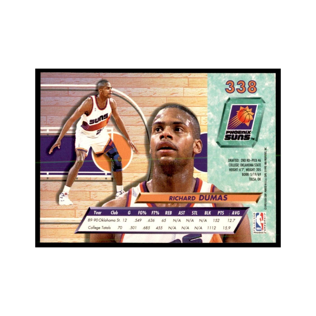 1992 Fleer Ultra Richard Dumas RC Basketball Cards #338