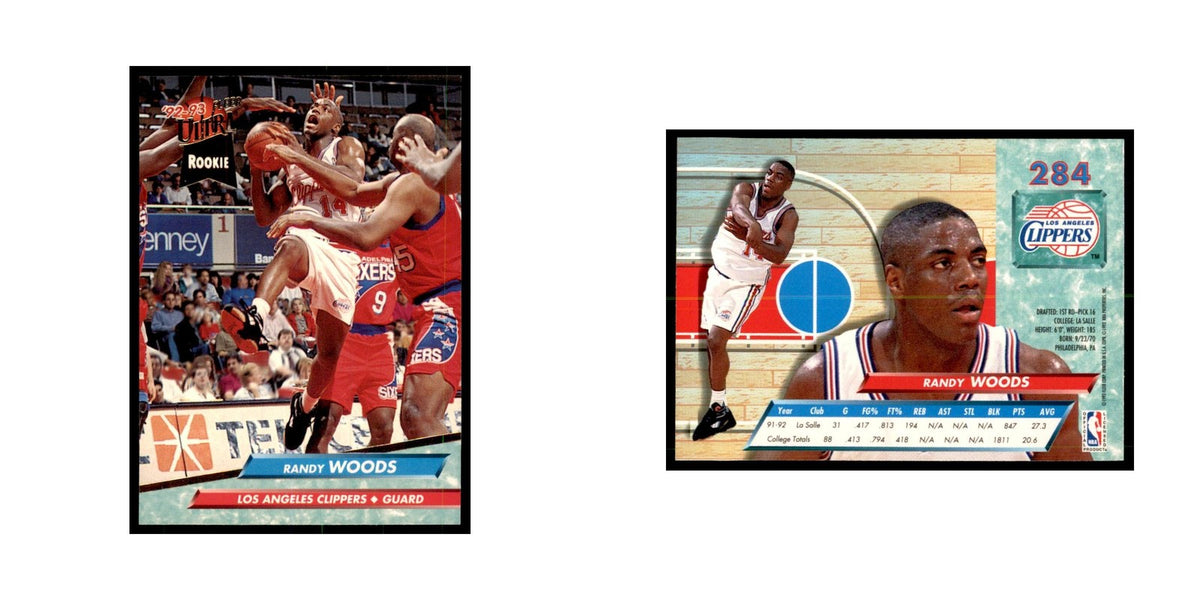 1992 Fleer Ultra Randy Woods RC Basketball Cards #284