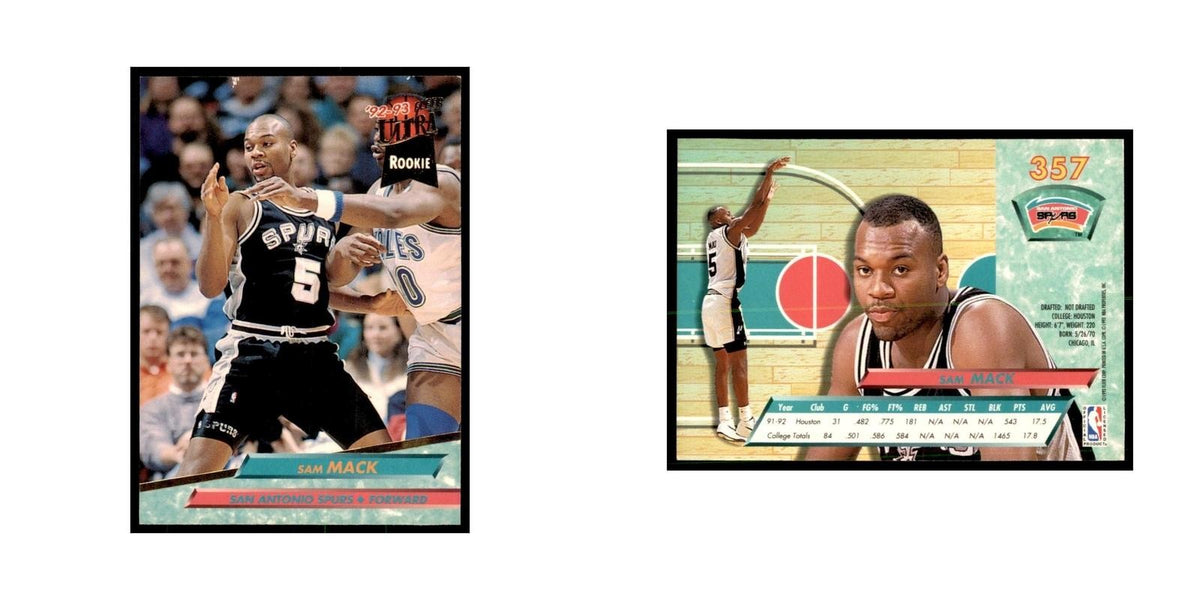 1992 Fleer Ultra Sam Mack RC Basketball Cards #357