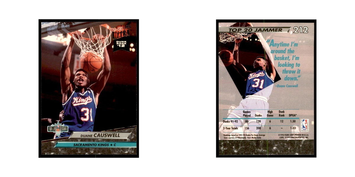 1992 Fleer Ultra Duane Causwell Basketball Cards #212