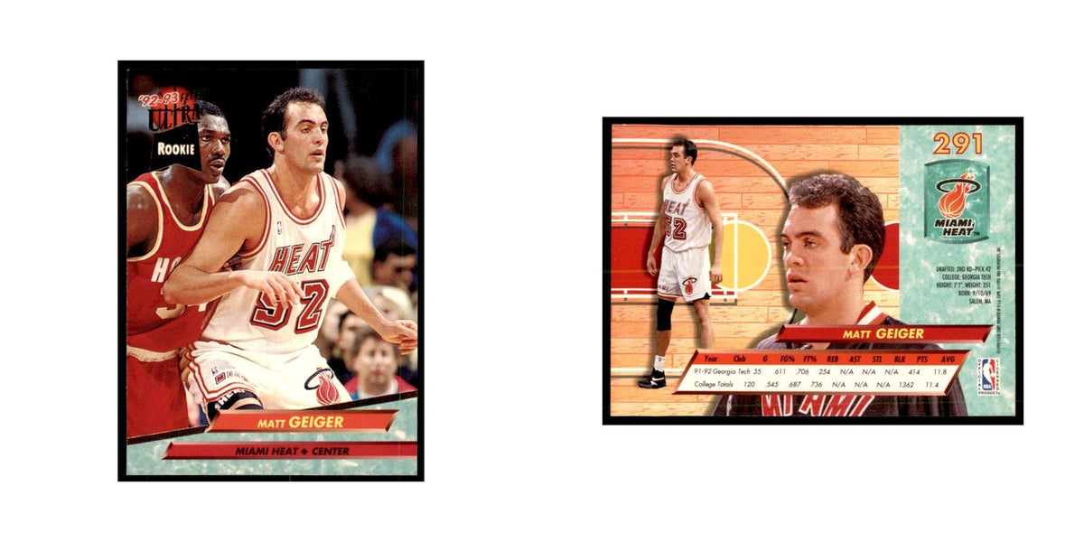 1992 Fleer Ultra Matt Geiger RC Basketball Cards #291