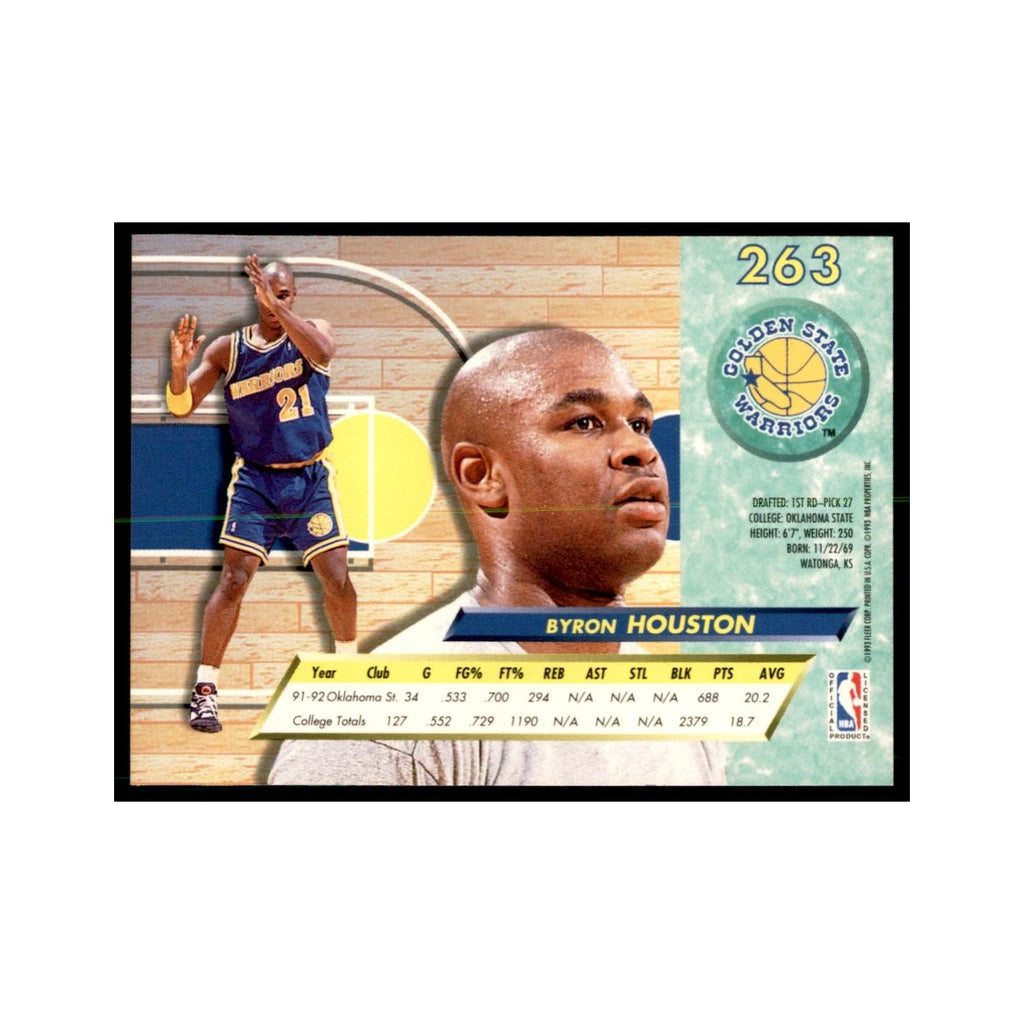 1992 Fleer Ultra Byron Houston RC Basketball Cards #263
