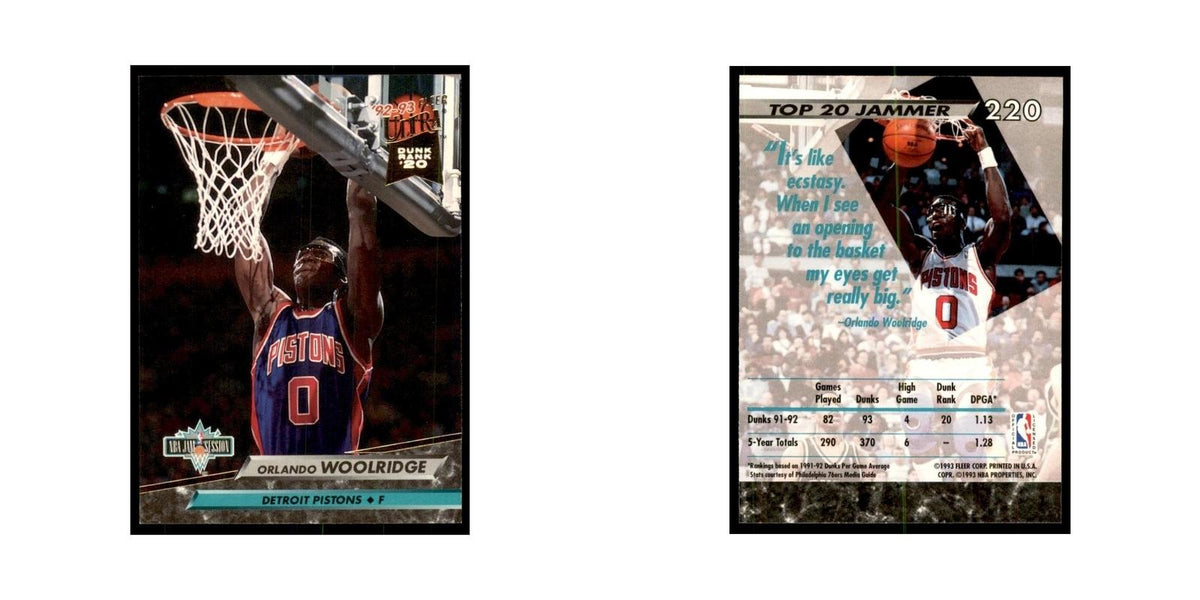 1992 Fleer Ultra Orlando Woolridge Basketball Cards #220
