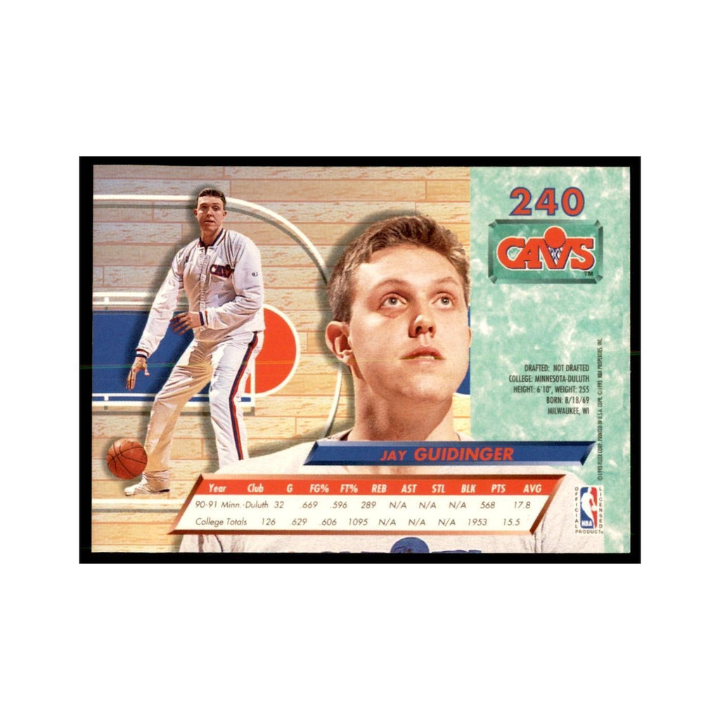 1992 Fleer Ultra Jay Guidinger RC Basketball Cards #240